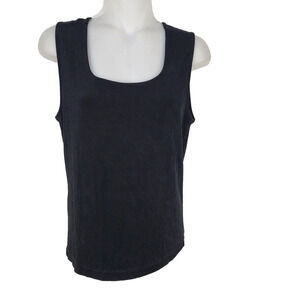 Chico's Travelers Womens Cami Tank Top Size 0 Small 4 Slinky Stretch Knit Black